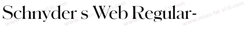Schnyder s Web Regular字体转换